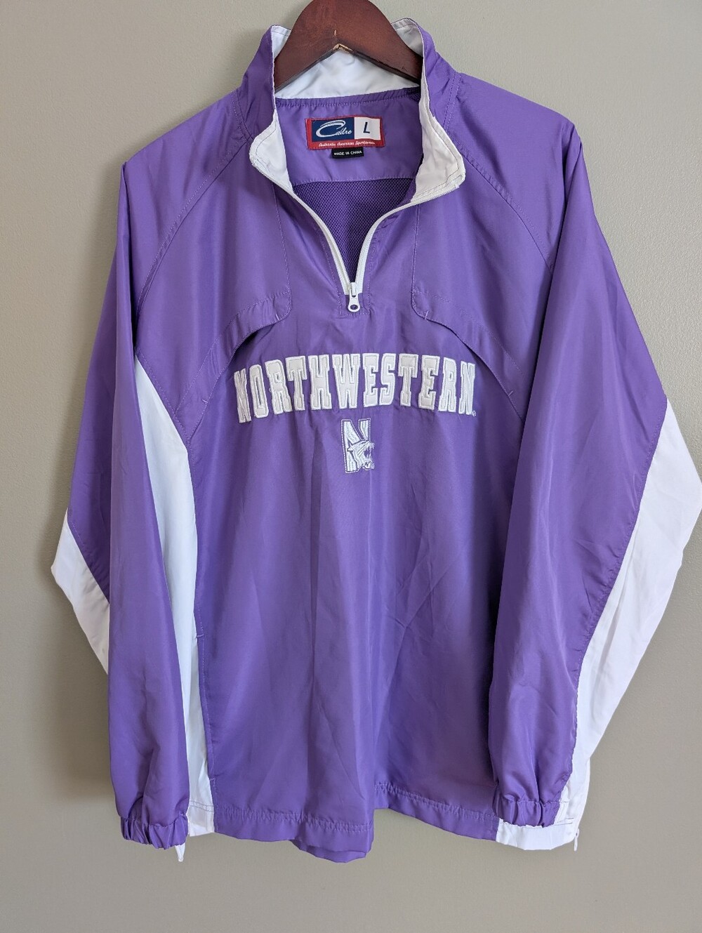 Vintage Northwestern University Windbreaker Size Large